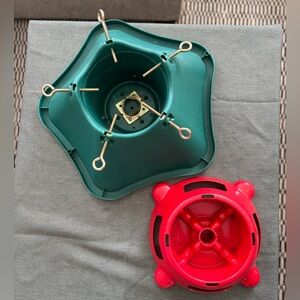 Green and Red Christmas Tree Stands